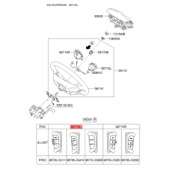 Кнопка управления автомагнитолой на руле левая 96700-2G410K2 Mobis