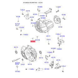 Штифт установочный блока цилиндров 43193-3A016 Mobis