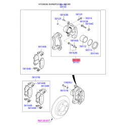 Суппорт тормозной без колодок 58180-2VA20 Mobis