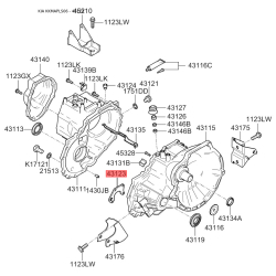 Кронштейн КПП 43123-28500 Mobis