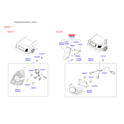 Фонарь задний задний левый 92401-2D280 Mobis