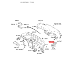 Накладка панелі приладів (торпеди) 84710-3E012FC Mobis