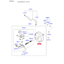 Усилитель вакуумный тормозной системы 59110-2G200 Mobis