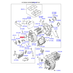 Важіль заслінки обігрівача (пічки) 97151-2E250 Mobis