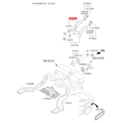 Шланг (патрубок) системи охолодження 97312-2T100 Mobis