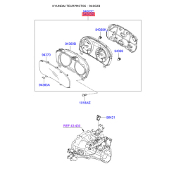 Панель приборов (щиток), в сборе и комплектующие 94003-0N060 Mobis