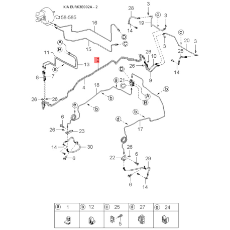 Клапан выпускной 22212-33010 Mobis - 2221233010 - схема с каталога 2, EURK3E002A 2221233010