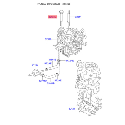 Болт впускної системи 32431-21321 Mobis