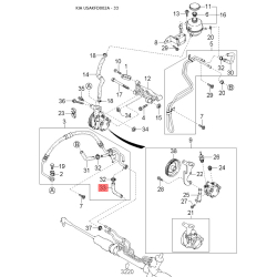 Замок дверей правий 0K30A-58311 Mobis