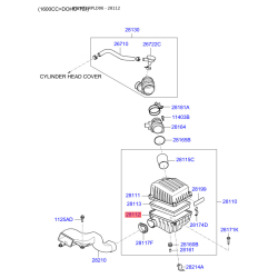 Фільтр повітряний 28112-2F800 Mobis