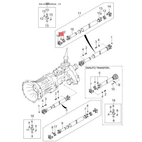 Сідло клапана 22112-35520 Mobis - 2211235520 - схема з каталогу 13, USAK3E002A 2211235520