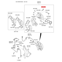 Чохол (ковпачок) супорта на штуцер прокачування гальм 58172-1D000 Mobis