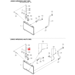 Воздуховод системы отопления и кондиционирования левый 97480-2F000NZ Mobis