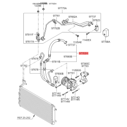 Трубопровод высокого / низкого давления, кондиционер 97763-1D200 Mobis