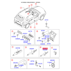 Блок кнопок склопідйомника лівий 93580-2E005DD Mobis