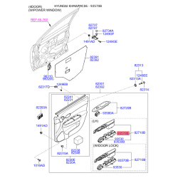 Блок кнопок склопідйомника 93570-1E212 Mobis