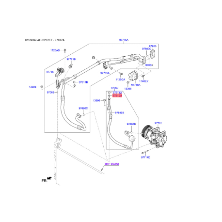Расширительный клапан, кондиционер 97812-C2000 Mobis - 97812C2000 - схема с каталога 97812A, AEURPC217 97812C2000