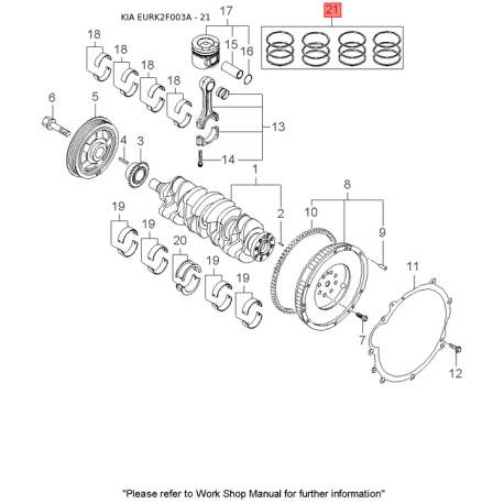 Регулятор генератора 37370-22600 Mobis - 3737022600 - схема с каталога 21, EURK2F003A 3737022600