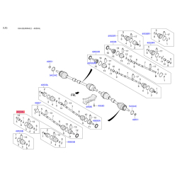 Дампер кіт лівий 49584-A4300 Mobis