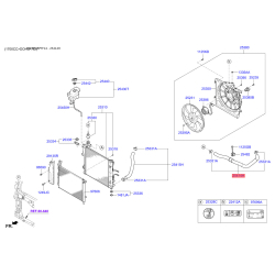 Шланг (патрубок) системи охолодження верхній 25414-3S110 Mobis