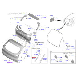 Амортизатор кришки багажника електро лівий 81770-D3100 Mobis
