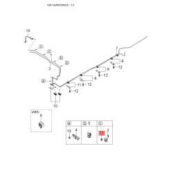 Петля боковой двери правая 0K32A-72210A Mobis