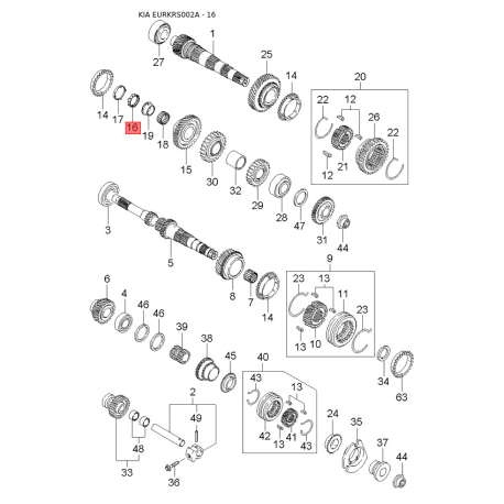 Накладка на педаль, педаль акселоратора 0K201-41711A Mobis - 0K20141711A - схема з каталогу 16, EURKRS002A 0K20141711A