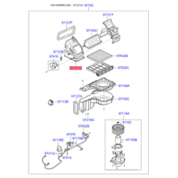 Кришка (корпус або кронштейн) обігрівача ліва 97121-2F200 Mobis