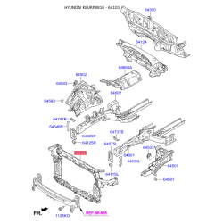Облицювання передка (морда) 64101-2W700 Mobis