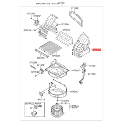 Кришка (корпус або кронштейн) обігрівача права 97124-1M000 Mobis