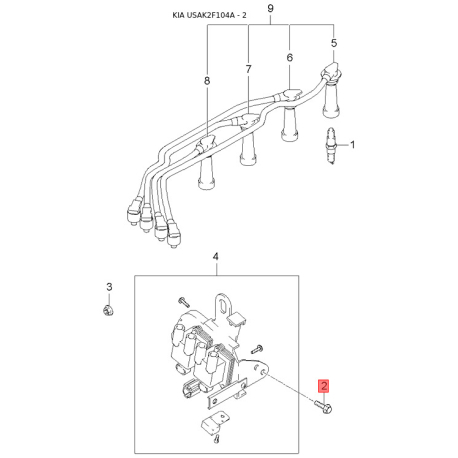 Крышка (корпус или кронштейн) отопителя левая 97134-2F000 Mobis - 971342F000 - схема с каталога 2, USAK2F104A 971342F000