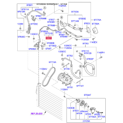 Трубопровод высокого / низкого давления, кондиционер 97768-2L100 Mobis