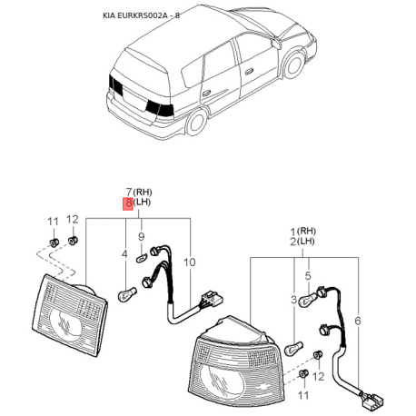 Шайба упорная АКПП MFU60-19324A Mobis - MFU6019324A - схема с каталога 8, EURKRS002A MFU6019324A