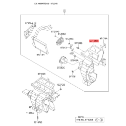 Крышка (корпус или кронштейн) отопителя правая 97135-1M000 Mobis
