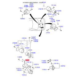 Кронштейн, подвеска двигателя 21817-25000 Mobis