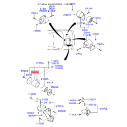 Кронштейн проводки (жгут, коса) 21811-22000 Mobis