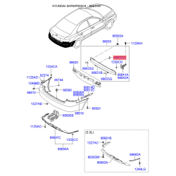 Кронштейн, буфер нижній 86635-3K010 Mobis