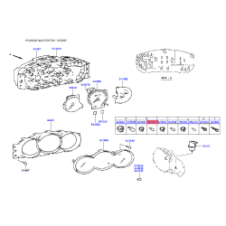 Панель приборов (щиток), в сборе и комплектующие 94369-22000 Mobis