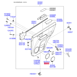 Решетка динамика левая 82311-3E000WK Mobis