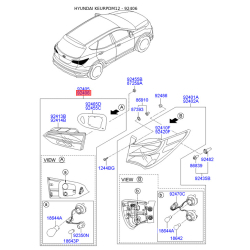 Ліхтар задній правий 92406-2W035 Mobis