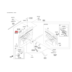 Ручка двери, внутреннее оснащение правая 82620-2P500 Mobis
