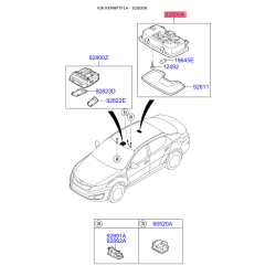 Освітлення салону 92850-2T00087 Mobis