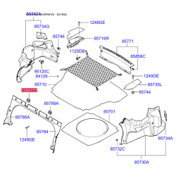Обивка багажника 85789-3K000 Mobis