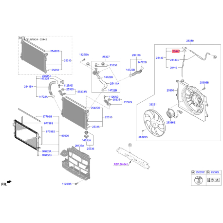 Кришка розширювального бачка 25442-2F800 Mobis - 254422F800 - схема з каталогу 25442, CEURPIX24 254422F800