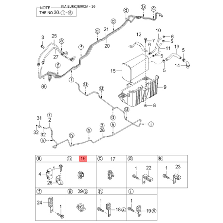 Шестерня маслонасоса внутрішня АКПП 26113-38010 Mobis - 2611338010 - схема з каталогу 16, EURK3E002A 2611338010