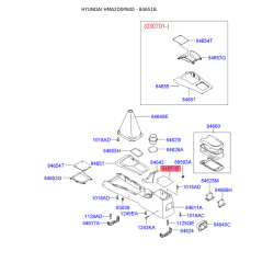 Центральна консоль комплектуючи 84625-2D000 Mobis