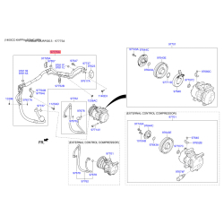Трубопровід високого/низкого тиску, кондиціонер 97775-1R300 Mobis