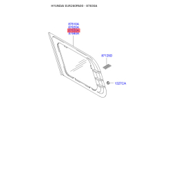 Боковое стекло левое 87830-26053 Mobis