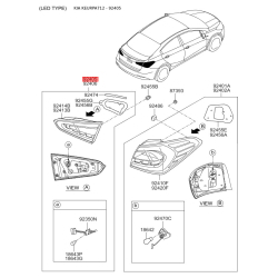 Ліхтар задній лівий 92403-A7320 Mobis