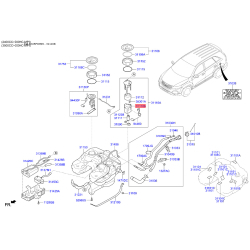 Кронштейн, топливный насос верхний 31116-2P000 Mobis